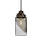 Besa Lighting Blink Cord Pendant, Trans. Smoke/Clear, Bronze Finish, 1x60W Incandescent 1JT-BLINKSM-BR - alternate 1